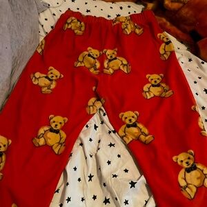 Orange teddy bear pants